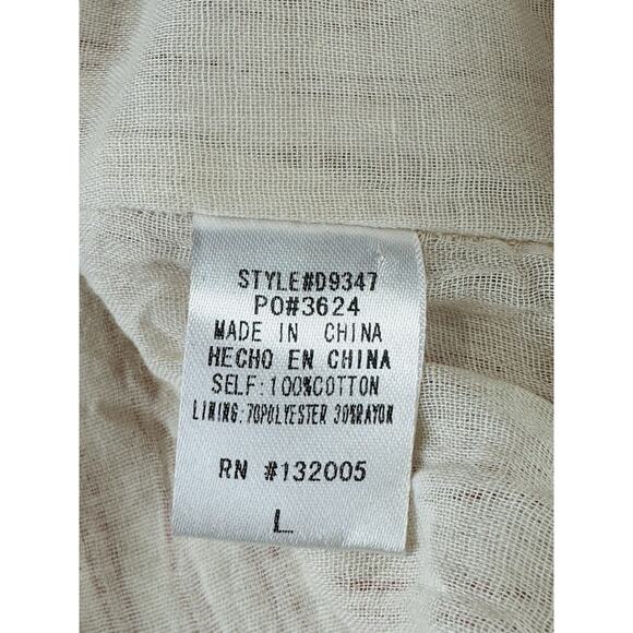 Entro Anthropologie Size L Dress Boho Chic Striped Embroidered W/ Tassels EUC - Picture 10 of 13